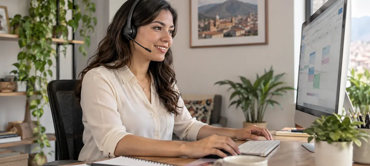 Latin American virtual medical receptionist scheduling appointments