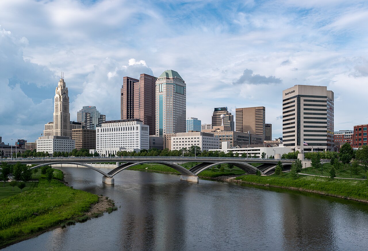 Downtown Columbus View from Main St Bridge - edit1