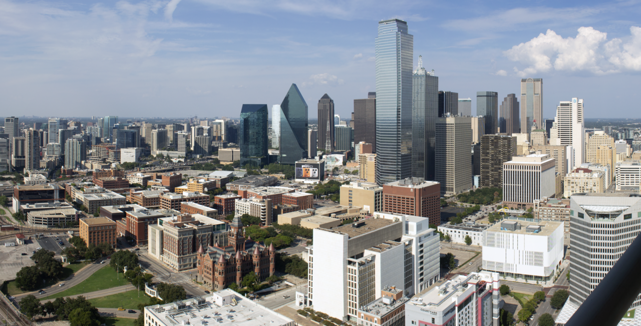 Dallas Texas skyline from Reunion Tower September 2025 (cropped)