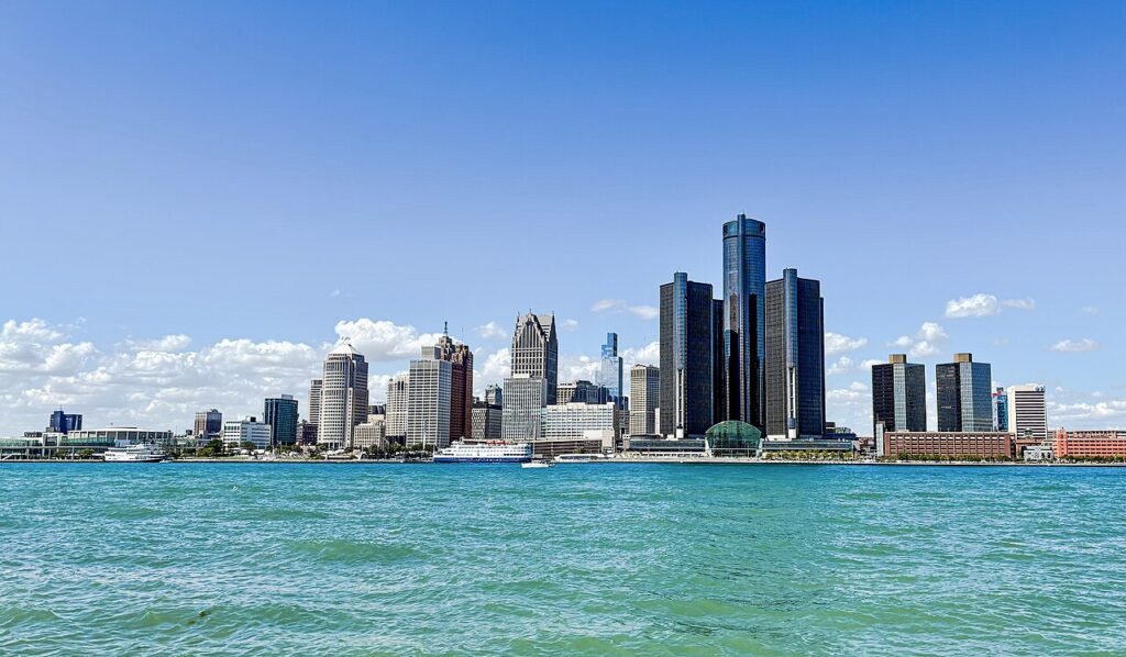 Detroit Skyline from Windsor 2025-09-01